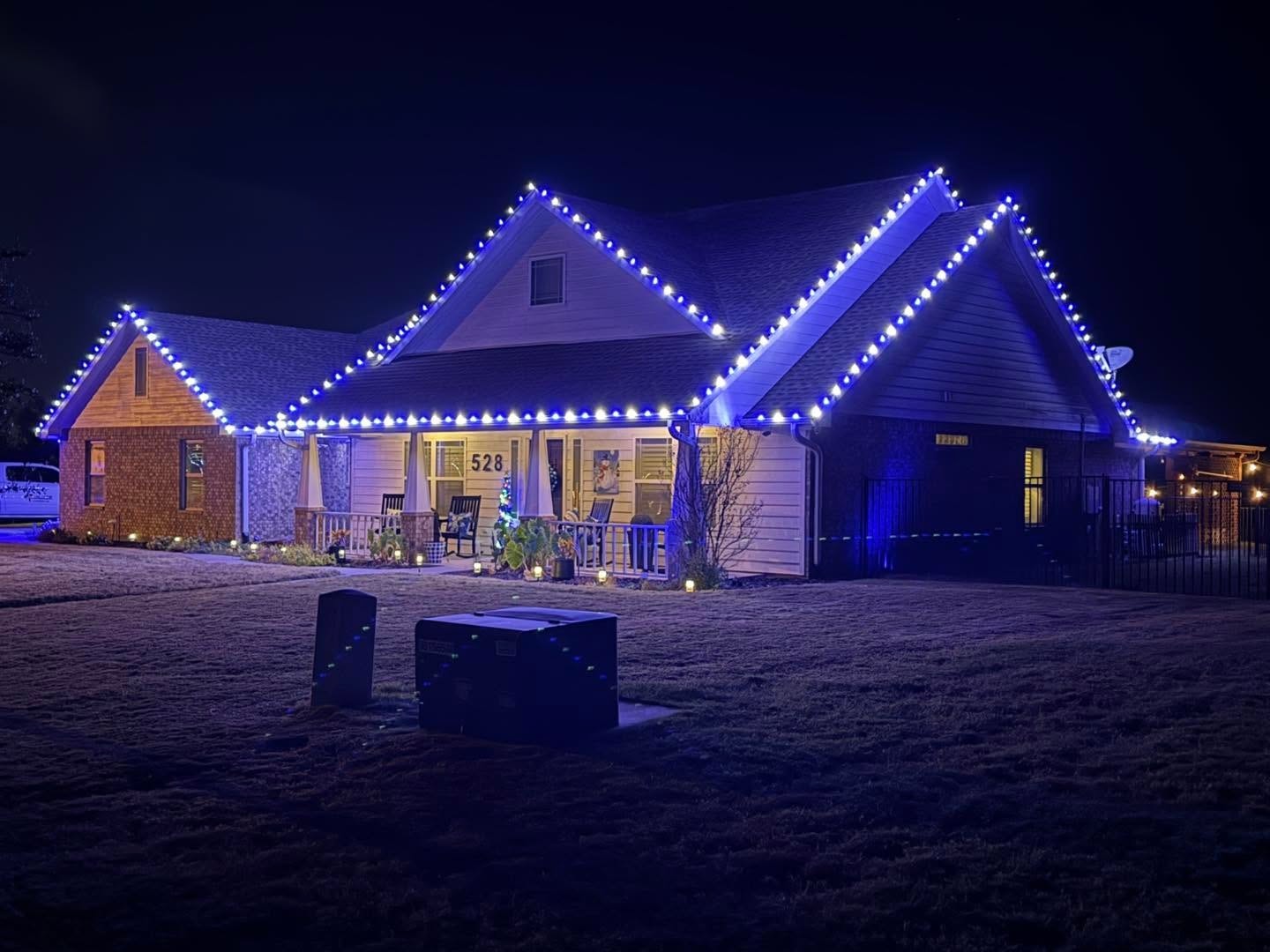Christmas light installation display