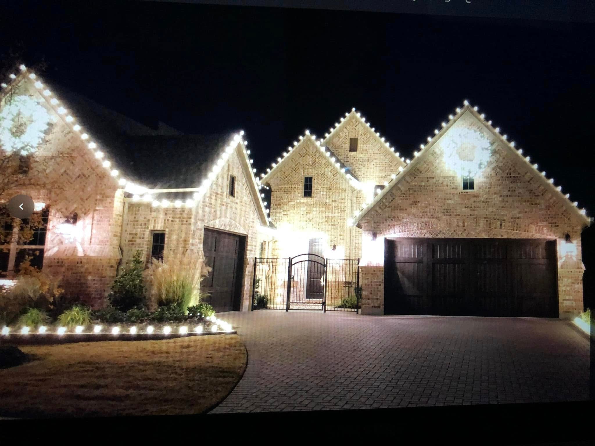 Christmas light installation display